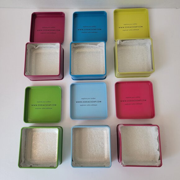 The Zodiac Collection Pre De Provence Tins 3.5 oz Set of 6 WITHOUT SOAP - Picture 7 of 10